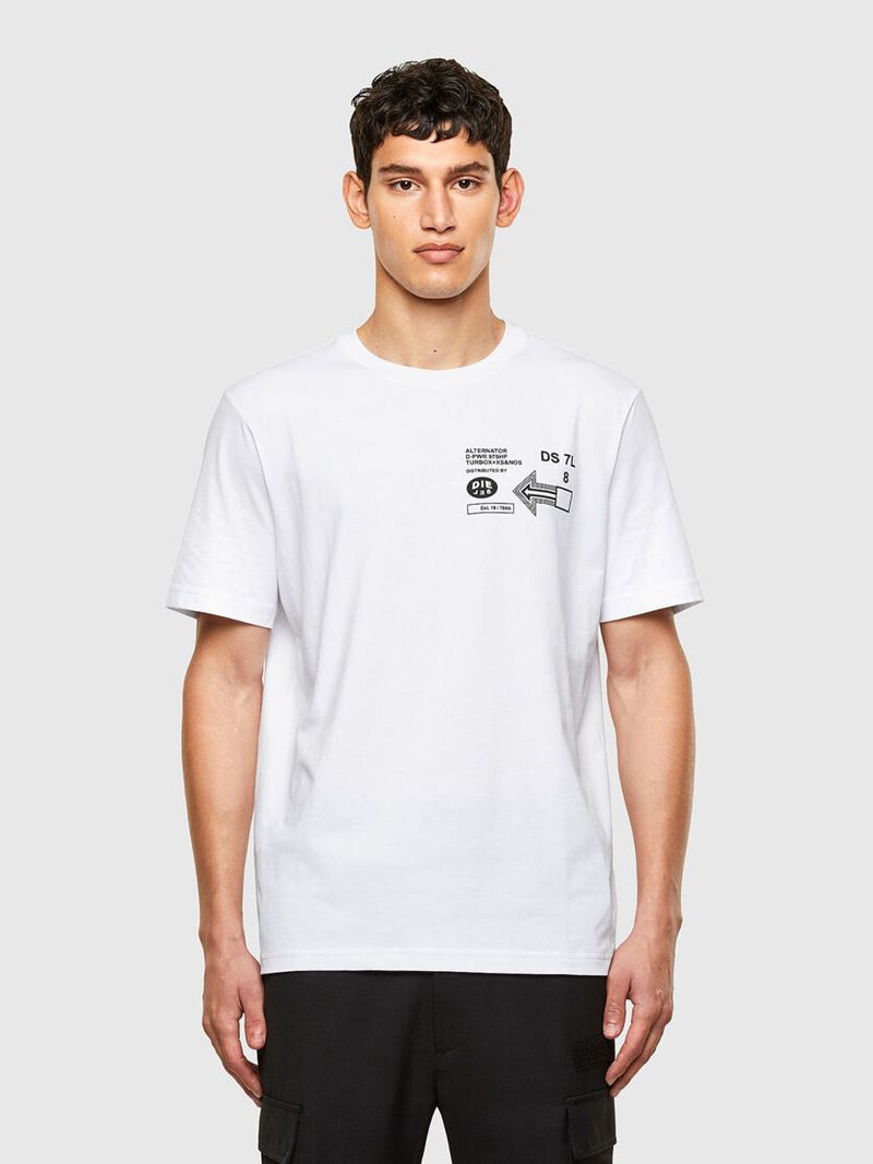 Camisetas Diesel T-Just-A39 Homem - Branco NXRVH-0168